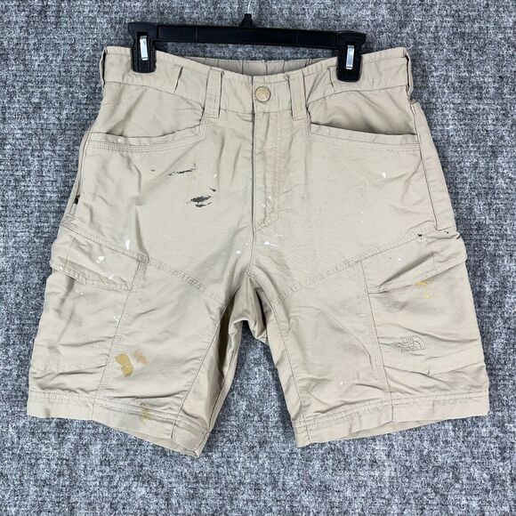 The North Face Shorts‎ Mens Small Cargo Distressed Casual Bottoms Elastic Waist - Picture 1 of 15